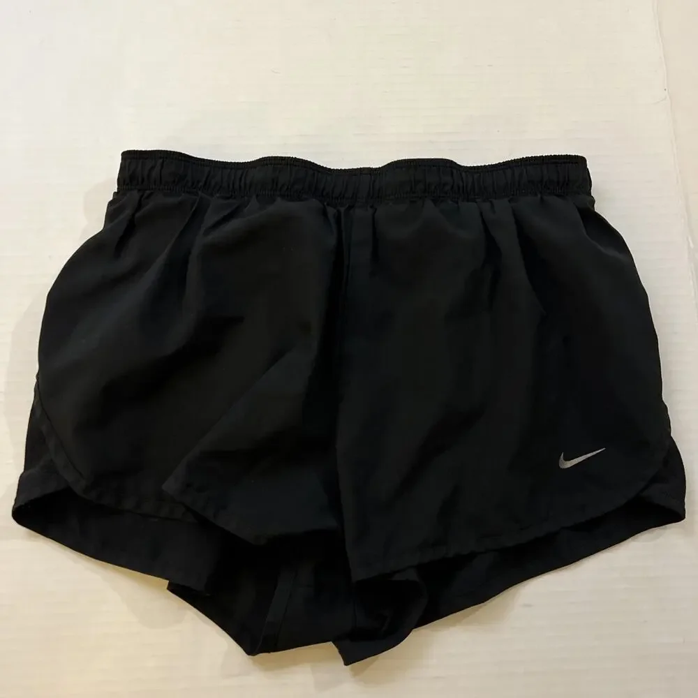 Nike Running Shorts Womens Small Black Dri Fit With Liner